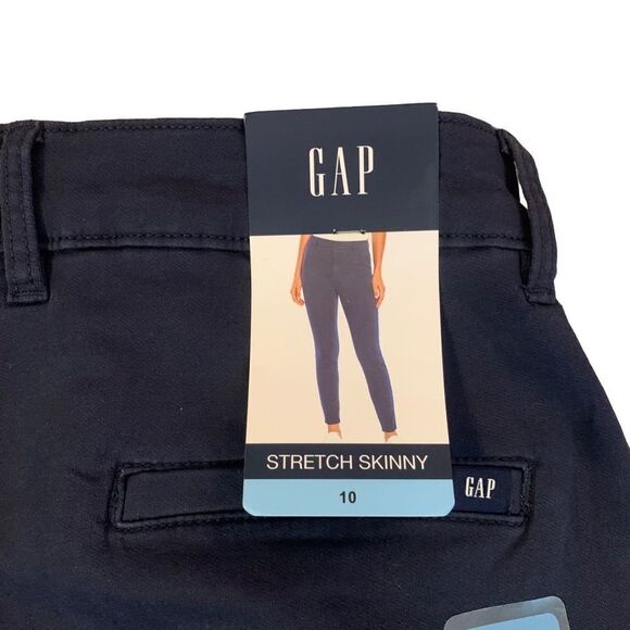 Gap Women’s Stretch Skinny Navy Pant Contemporary Vintage Size 10 NWT - Picture 6 of 9